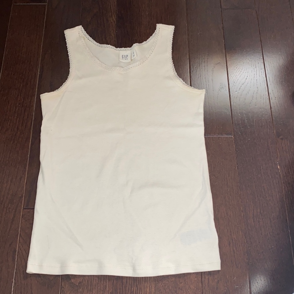 Gap kids off white tank top